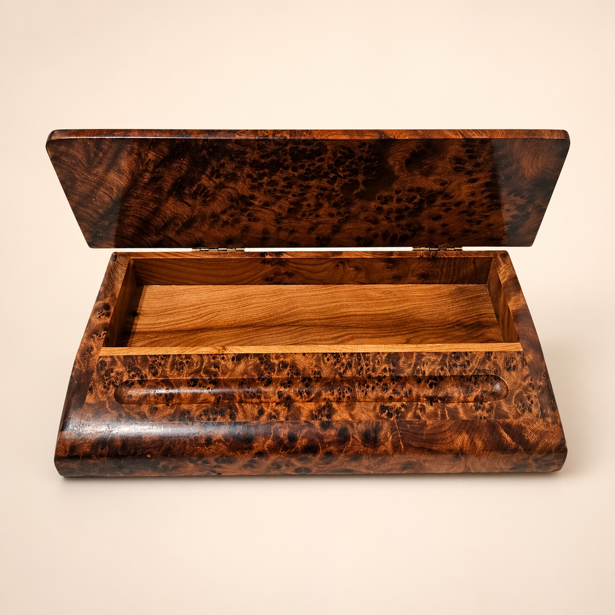 Moroccan Burl Wood Pen Box