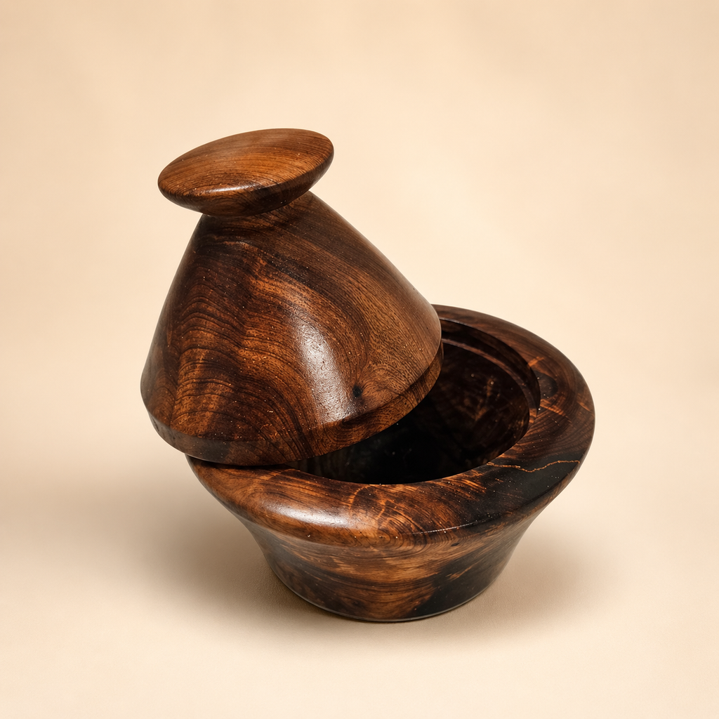 Moroccan Burl Wood Small Spice Bowl