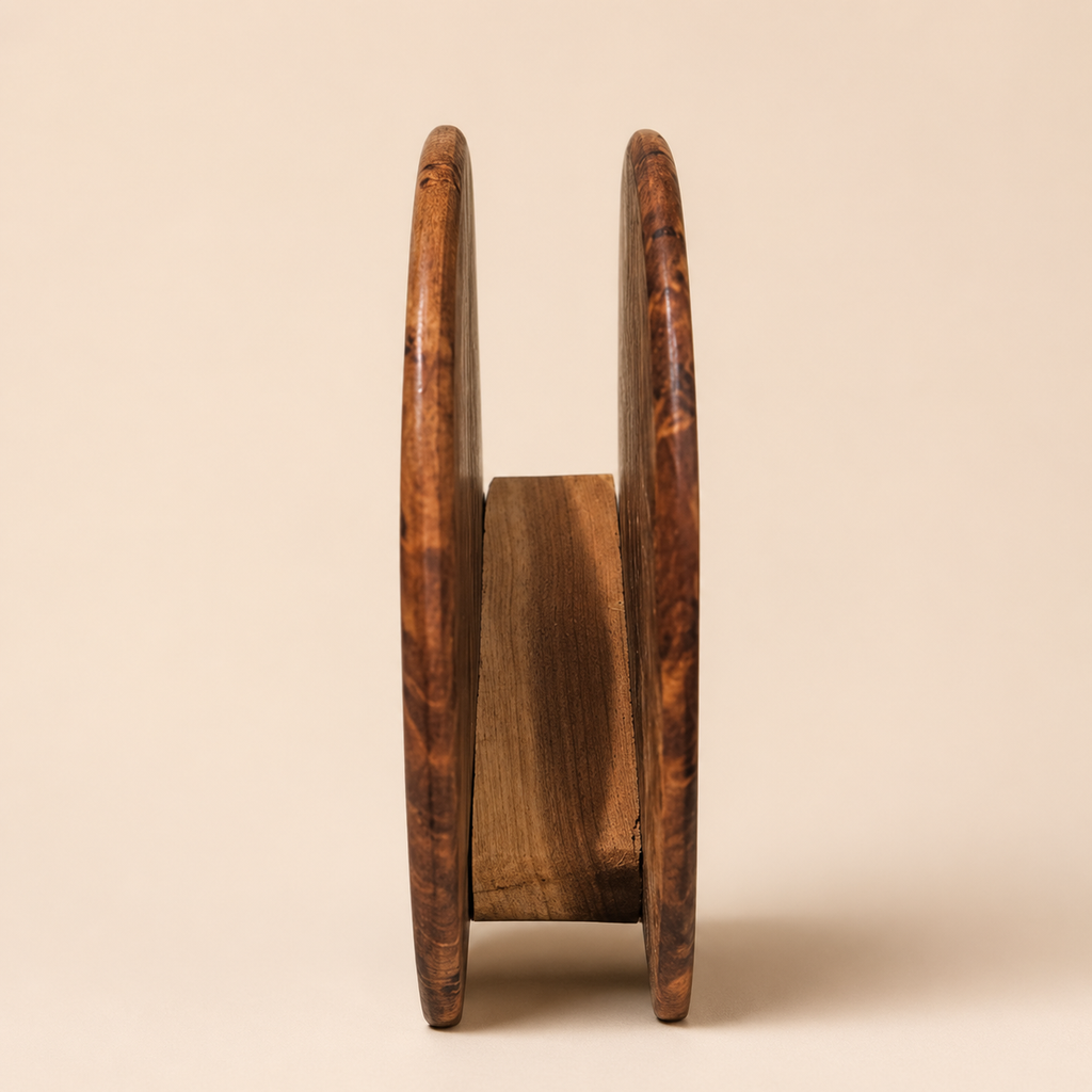 Moroccan Burl Wood Napkin Holder