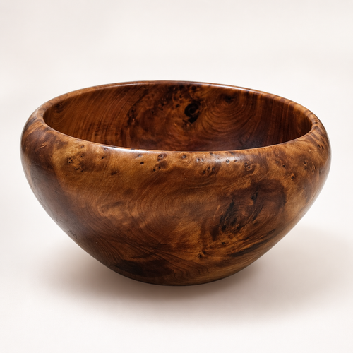 Moroccan Burl Wood Decorative Bowl