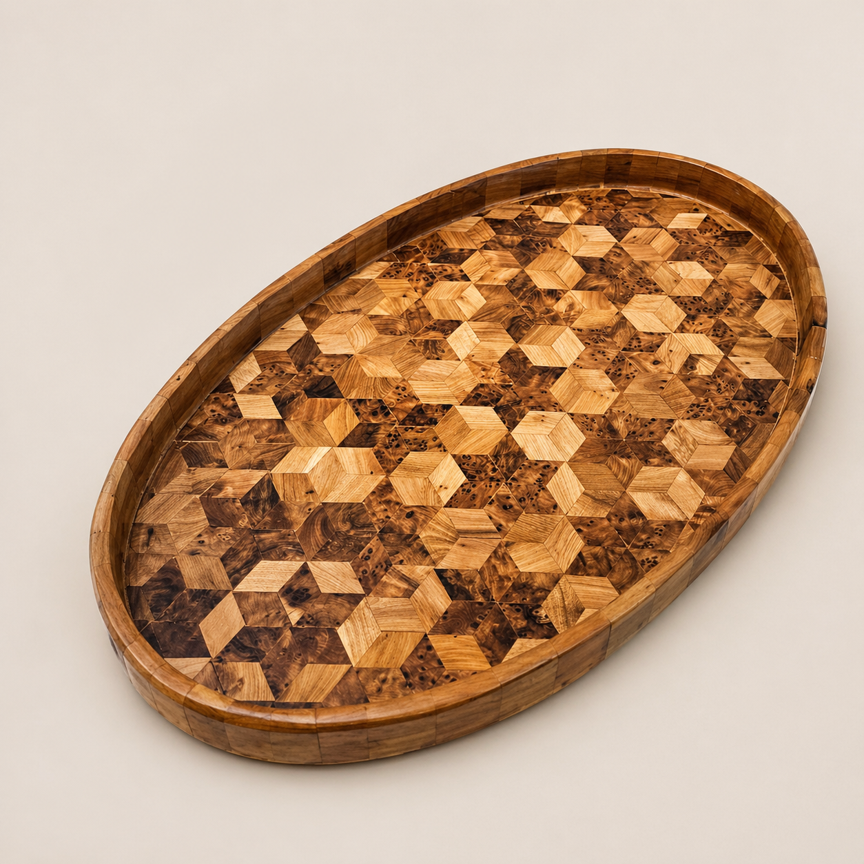 Moroccan Mosaic Wood Serving Tray