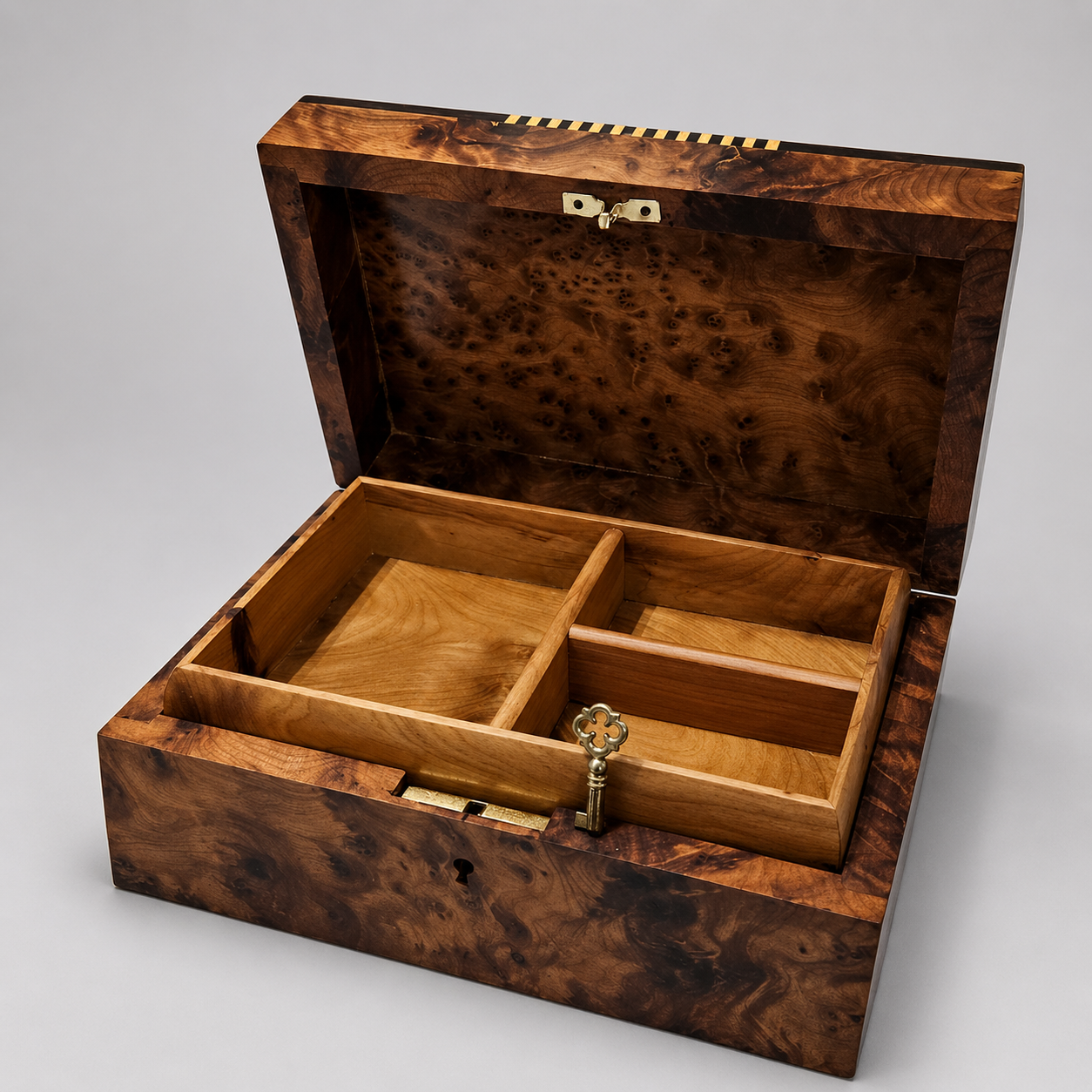 Moroccan Inlaid Wood Jewelry Box