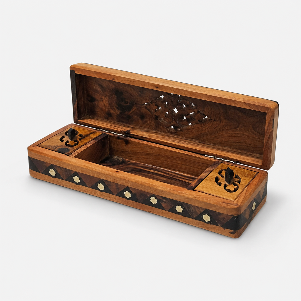 Moroccan Burl Wood Keepsake Box