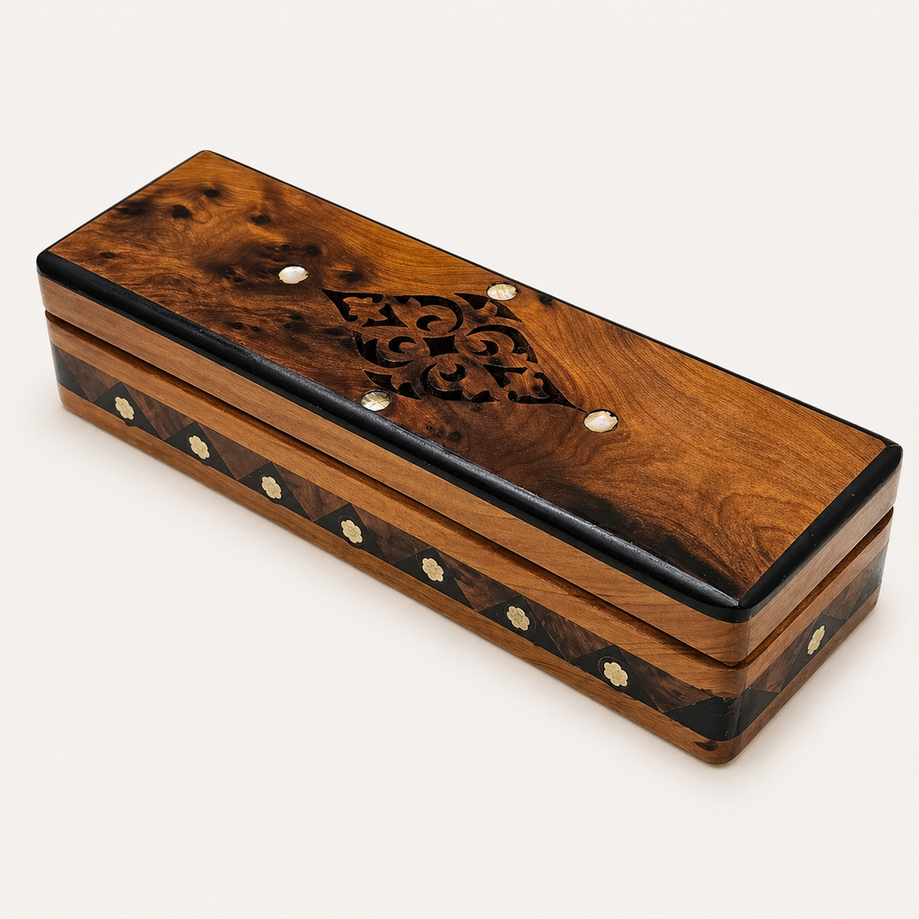 Moroccan Burl Wood Keepsake Box